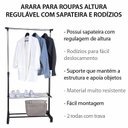 Ver imagem 5 de Arara de Roupas em Aço Rodinhas e Sapateira Plástica Ordene