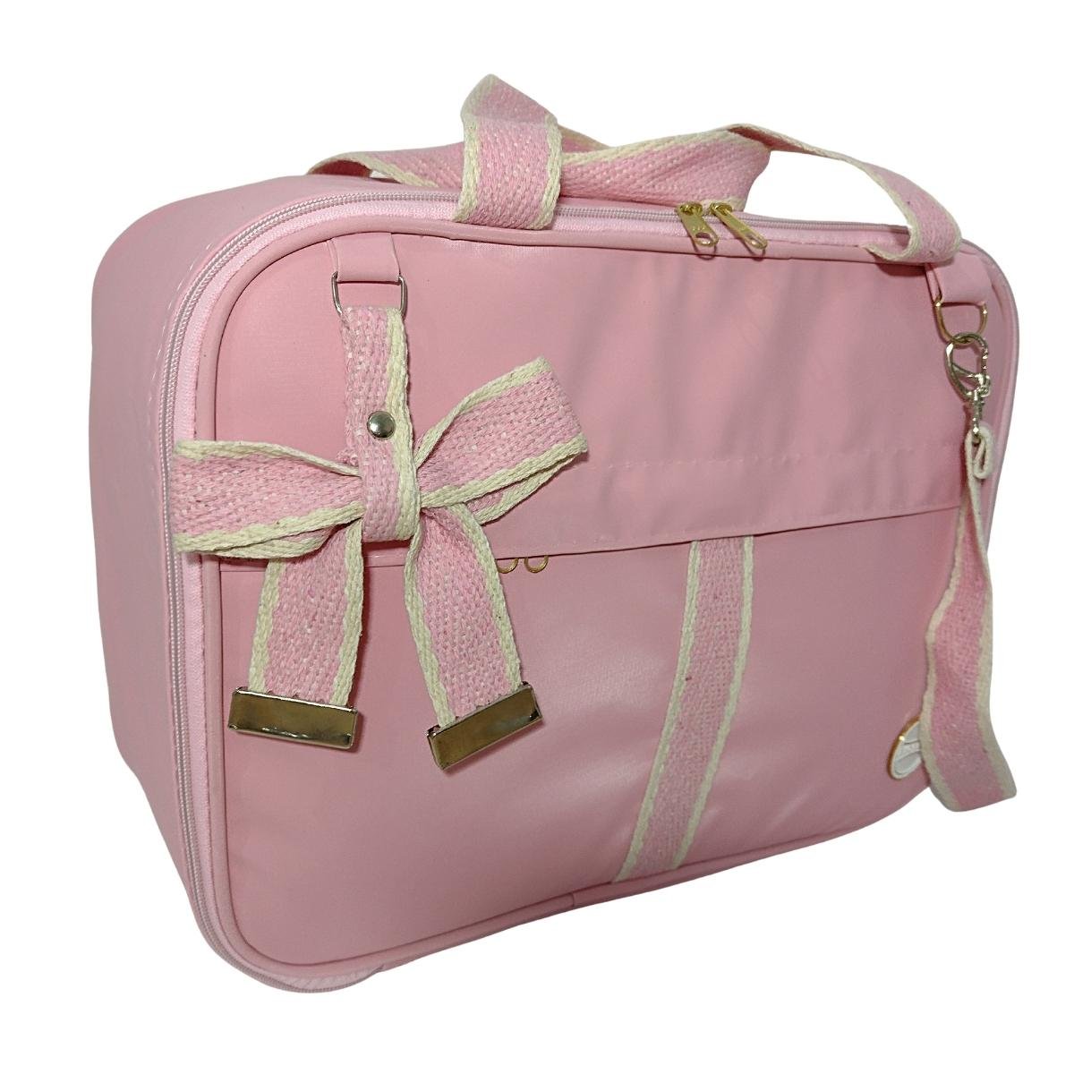 Kit Bolsa Maternidade Rosa Bebê Com Mala Mochila 2X1 EB | MadeiraMadeira