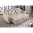 Ver imagem 2 de Sofá 4 Lugares Retrátil e Reclinável Martins M-181 Veludo Creme