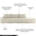 Ver imagem 3 de Sofá Ilha Modulado Milos 312cm Puff Lateral Bouclê Bege G33 - Gran Belo