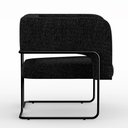 Ver imagem 7 de Kit 02 Poltronas Decorativas Scarlett D02 Base de Aço Preto Linho Chumbo C-465 - Lyam Decor