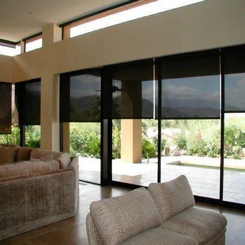 Cortina Persiana Rolon de Sacada 5% Tela Solar 1,40m X 2,00m Preto