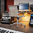 Ver imagem 5 de Kit 10 Cadeiras de Escritório Diretor Eames em Tela - Dourada