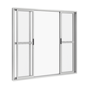 Ver imagem 2 de Porta Sacada de Aluminio Brilhante 4 Folhas Linha 25 com Fechadura 2,10x1,80