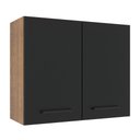 Ver imagem 1 de Armário de Cozinha Aéreo 80 cm 2 Portas Rustic/Preto Agata Madesa