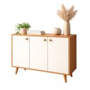 Ver imagem 1 de Buffet Aparador Show 3 Portas Off White com Nature - Moveisaqui