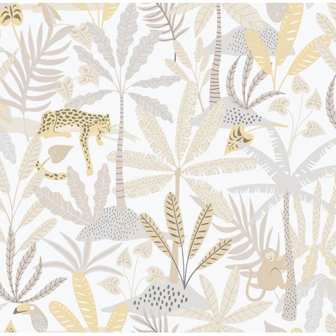 Papel de Parede Enzo Selva Bege e Cinza 286-3