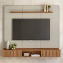 Ver imagem 4 de Painel Tv 70 Pol 183cm Bancada Suspensa Kaori Canela/off L06 - Mpozenato