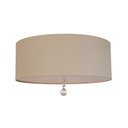 Ver imagem 1 de Luminária Plafon Com Cristal Cúpula Cáqui 40x15 2E27