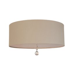 Luminária Plafon Com Cristal Cúpula Cáqui 40x15 2E27 - 1