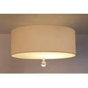 Ver imagem 2 de Luminária Plafon Com Cristal Cúpula Cáqui 40x15 2E27