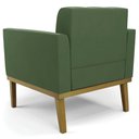 Ver imagem 7 de Poltrona Decorativa Base Madeira Castanho Ana Suede Verde - Ibiza