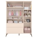 Ver imagem 5 de Cômoda e Guarda Roupa Infantil Retrô Alice Off White - Phoenix Baby