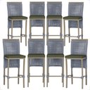 Ver imagem 1 de 8 Banqueta em Alumínio Roma Fendi Corda Náutica Tecido 13