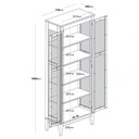 Ver imagem 2 de Cristaleira Bia 2 Portas Cor Verde com Fundo Amendoa 180 Cm - 63212