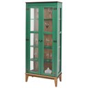 Ver imagem 1 de Cristaleira Bia 2 Portas Cor Verde com Fundo Amendoa 180 Cm - 63212