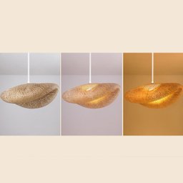 Luminária Lustre Pendente Bambu Candel Moderno de Teto com Soquete E27 Bivolt para Sala e Cozinha - 3 Luminária Lustre Pendente Bambu Candel Moderno de Teto com Soquete E27 Bivolt para Sala e Cozinha - 3