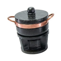 KIT FONDUE DE PEDRA SABAO CHAPA DE 20 CM + PANELAS DE 500 E 800 ML + 6 CUMBUCAS + 6 GARFINHOS Leônid - 5
