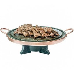KIT FONDUE DE PEDRA SABAO CHAPA DE 20 CM + PANELAS DE 500 E 800 ML + 6 CUMBUCAS + 6 GARFINHOS Leônid - 2