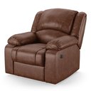 Ver imagem 1 de Poltrona do Papai Reclinável Elétrica com Entrada Usb Simon F05 Corano Marrom - Lyam Decor