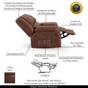 Ver imagem 4 de Poltrona do Papai Reclinável Elétrica com Entrada Usb Simon F05 Corano Marrom - Lyam Decor