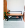 Banco Sapateira Estilo Industrial Ferro com Mdf 100cm - 1