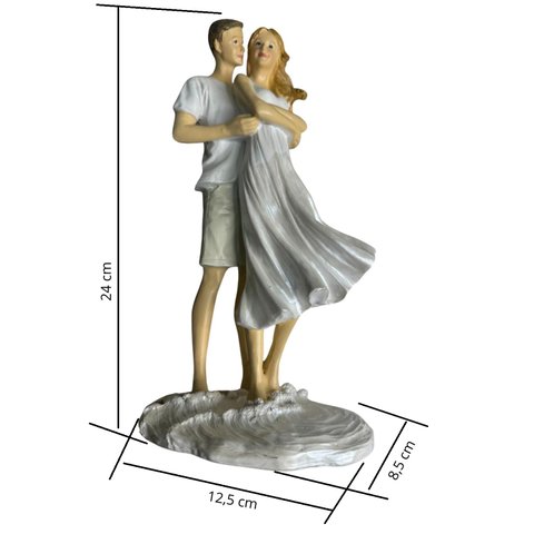 Escultura Estatua Decorativa Resina Casal Namorados Espressione Estatua Casal, Escultura Resina, Est