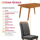 Ver imagem 7 de Mesa de Jantar Copper 120cm Tampo MDF Laminado Canto Copo e 4 Cadeiras Lorena