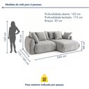 Ver imagem 4 de Sofá Cama Modular Orgânico Retrátil 4 Lugares com Almofadas 240cm Malibu