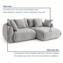 Ver mais imagens de Sofá Cama Modular Orgânico Retrátil 4 Lugares com Almofadas 240cm Malibu