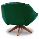 Ver imagem 2 de Poltrona Decorativa Estofada Base Giratória Califórnia Cor:verde