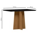 Ver imagem 4 de Mesa de Jantar Ambiente Anitta 120x80 Cm com Vidro Ype Preto e 4 Cadeiras Ana Veludo Preto