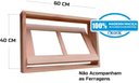 Ver imagem 2 de Janela Basculante Vitrô 40x60x14 Cm para Dois Vidros Eucalipto Neonx