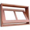 Ver imagem 1 de Janela Basculante Vitrô 40x60x14 Cm para Dois Vidros Eucalipto Neonx