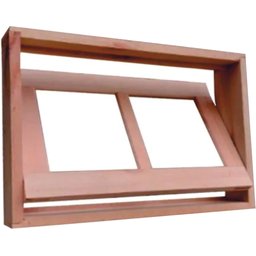 Janela Basculante Vitrô 40x60x14 Cm para Dois Vidros Eucalipto Neonx - 1