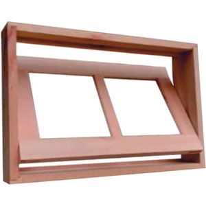 Janela Basculante Vitrô 40x60x14 Cm para Dois Vidros Eucalipto Neonx