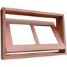 Janela Basculante Vitrô 40x60x14 Cm para Dois Vidros Eucalipto Neonx - 1