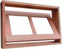 Ver imagem 1 de Janela Basculante Vitrô 40x60x14 Cm para Dois Vidros Eucalipto Neonx