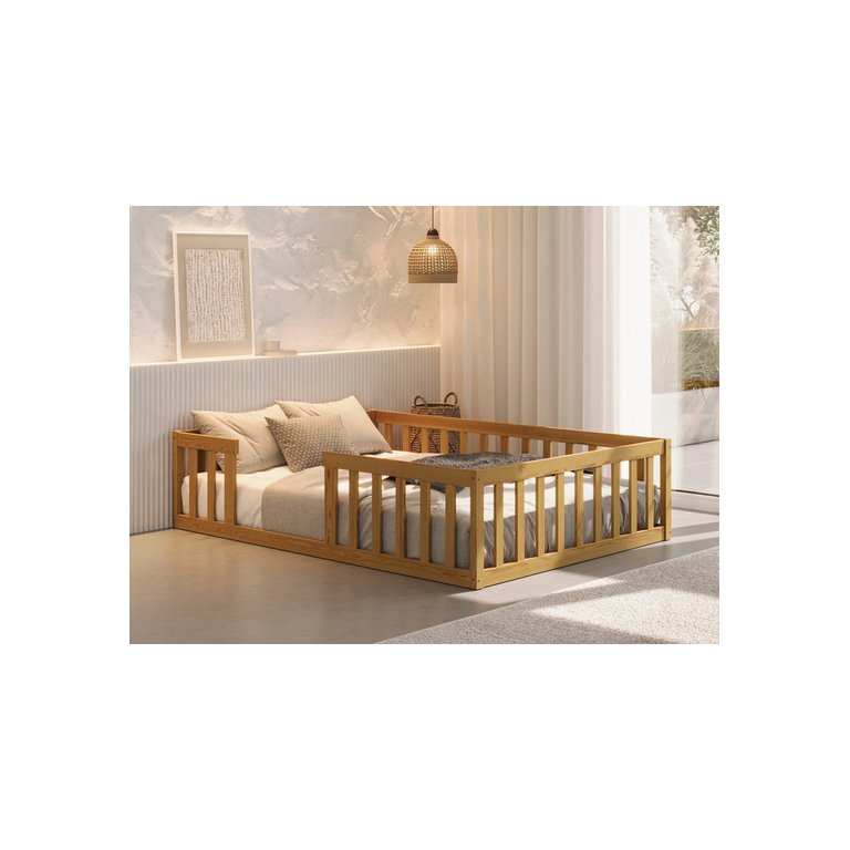 Cama Cercadinho de Chão Casal Nogueira Nemargi
