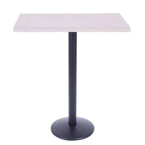 Mesa de Jantar Quadrada 70 cm Tampo Branco em MDP Base Zeta Bistrô