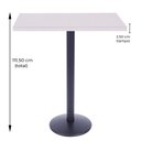 Ver imagem 4 de Mesa de Jantar Quadrada 70 cm Tampo Branco em MDP Base Zeta Bistrô