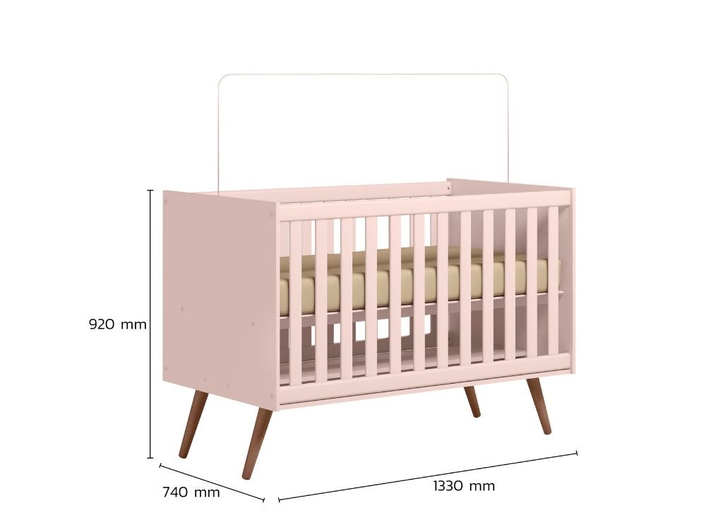 Berco Americano Mini Cama Rosa Retrô Q Encanto - 6