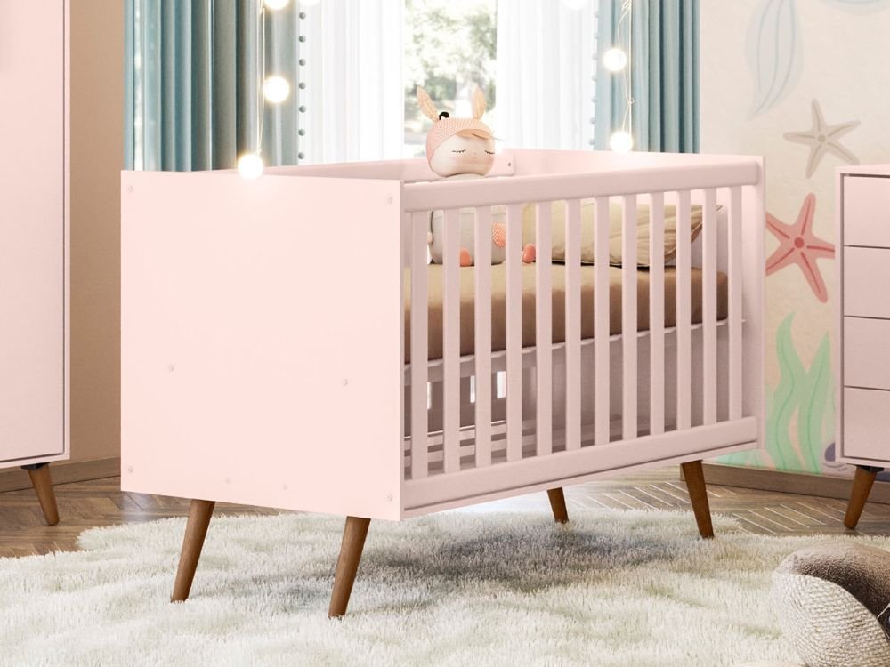 Berco Americano Mini Cama Rosa Retrô Q Encanto - 2