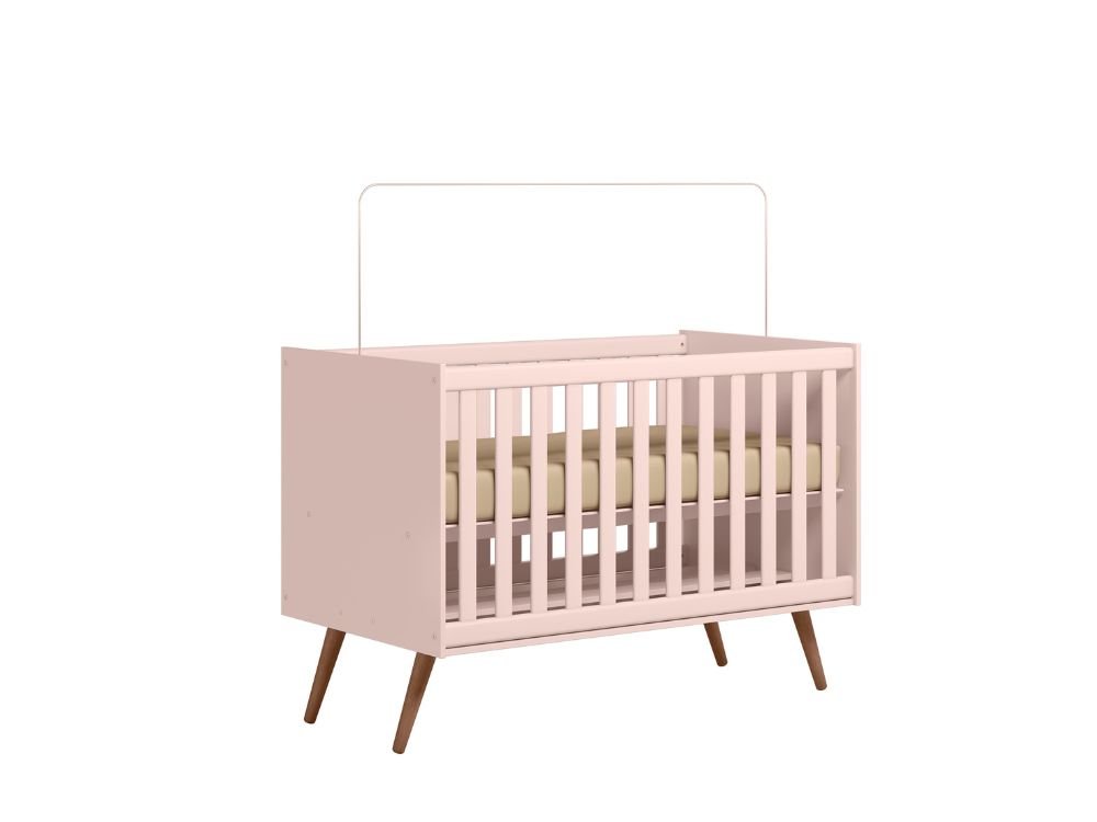 Berco Americano Mini Cama Rosa Retrô Q Encanto