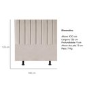 Ver imagem 5 de Cabeceira Estofada Cama Solteiro 100cm Luna Suede e Frame Bege