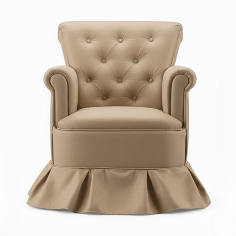 Poltrona Amamentação Quarto Bebê Confortável Descanso Sala Leitura Suede:suede Bege