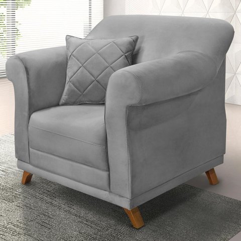 Kit 2 Poltronas Decorativas Retro Polo Veludo 2938 Ezz 2938