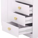 Ver mais imagens de Guarda Roupa Cômoda com Espelho 120cm Rita Flex Branco V02 - Mpozenato