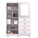 Ver imagem 6 de Guarda Roupa Cômoda com Espelho 120cm Rita Flex Branco V02 - Mpozenato