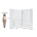 Ver imagem 3 de Guarda-Roupas Closet Modulado Roupeiro de Canto L sem Portas 6 Gavetas Sapateira Versatille Yescasa